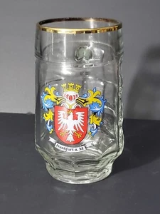 Vintage 1970's Crested Frankfurt a. M. Beer Mug  6” Germany Austria. Y11. - Picture 1 of 10