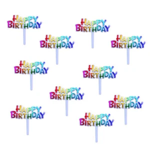 12 x Topper Torte Deko Muffin Cupcake Cake Stecker Geburtstag Kuchen Happy Birth - Bild 1 von 3