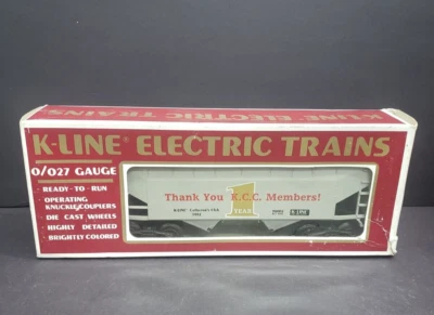 K-LINE 1992 K.C.C. MEMBERS COVERED HOPPER CAR # 90002 0-027 MIB L168 - Image 1 of 4
