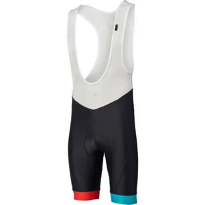 Madison Sportive Padded Men's Cycling Bib Shorts, Riding, Black / Blue / Red. - Picture 1 of 4