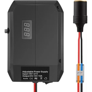 DC 18V to 12V Step Down Cigarette Adapter for Milwaukee 18V Battery Converter - Picture 1 of 8