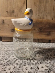 Vintage GOOSE Glass COOKIE Jar - Picture 1 of 3