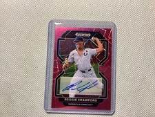 2022 Panini Prizm Draft Neon Pink Reggie Crawford # PDP30 Auto