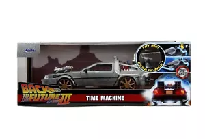 Jada 1:24 Hollywood Rides Back To The Future Time Machine w/ Train Wheel 34996 - Picture 1 of 12