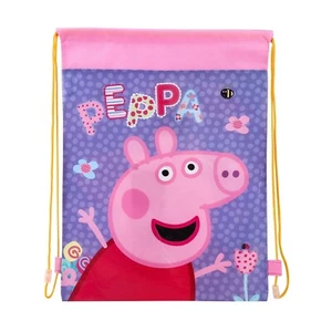 Bolso Peppa Pig con cordón P.E. Gimnasio Escuela Natación Deporte Rosa Púrpura - Imagen 1 de 4