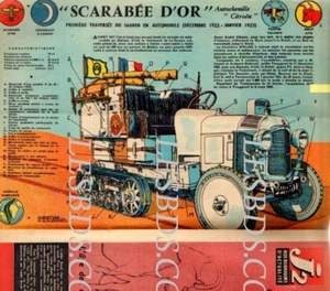 1961 DOCUMENT (ref CG 36) AUTO SCARABéE D'OR SAHARA 1922 CITROËN par TAVARD - Foto 1 di 1