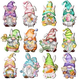 24 Pieces Easter Wooden Gnome Hanging Ornaments Wood Hanging Decor For Easter Sp - Picture 1 of 7