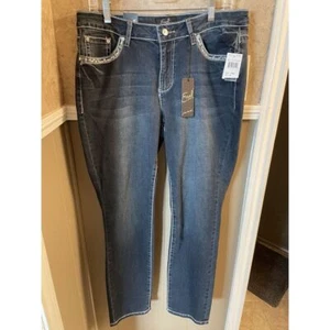 Neu mit Etikett Earl's Damenjeans verziert Größe 14 gerades Bein - Bild 1 von 6