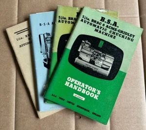 4 manuales de operador de máquina de tornillo automático de husillo único BSA torno de ingeniería - Imagen 1 de 3