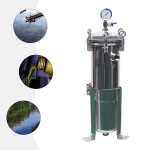 150 Psi Bag Filter Housing Sock Filter 304 Stainless Steel In/Out #4 Bag w/ Mesh - Picture 1 of 11