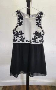 Ärmelloses Kleid Kensie schwarz-weiß geblümt Größe XL - Bild 1 von 10