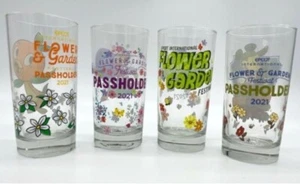 Disney Parks Epcot Flower And Garden Festival 2021 Passholder Glass Complete Set - Picture 1 of 2