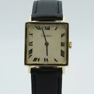 Cartier Square Vintage Women's Watch 14K 585 Gold Hand Wound 40ER Years - Picture 1 of 9