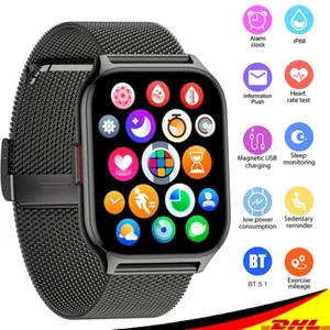 Luxus Smartwatch Telefonfunktion Armband Fitness Blutsauerstoff Tracker Pulsuhr - Bild 1 von 15