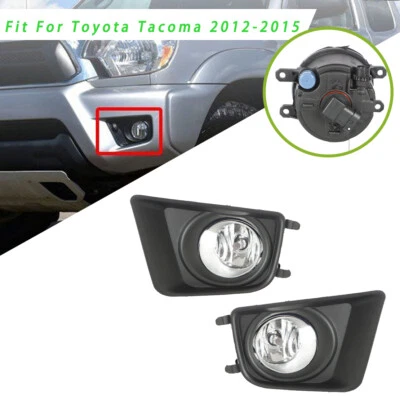 Car Fog Lights Bumper Driving Lamp + Switch + Bulbs For 2012-2015 Toyota Tacoma - Imagem 1 de 4