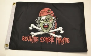 Beware Zombie Pirate Flag, 45 x 30 x .5 cm - Bild 1 von 4