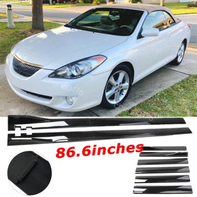 86.6"Side Skirt Extension Rocker Panel Splitter Lip For Toyota Solara 2000-2008 Foto 1 de 4