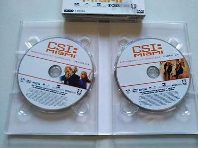 Csi Miami Seventh Season 7 Complete - 6 X DVD Spanish English Reg 2 - Image 1 of 4