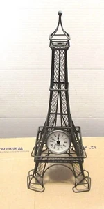 EIFFEL TOWER Seth Thomas Quartz Clock Paris France 17" New Battery Works ! - Picture 1 of 5