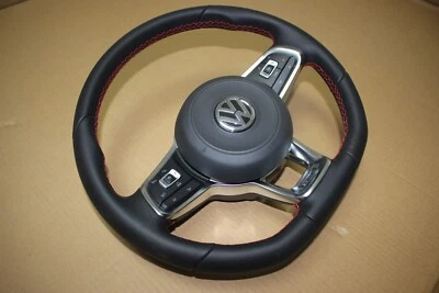 LENKRAD LEDERLENKRAD VW T6 Passat B8 3G Arteon Tiguan T-Roc 5G 2G MFL DSG GTI 1 - Bild 1 von 4
