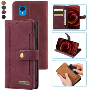 For Alcatel 1 (2021) Notebook Style Card Case,Leather Magnetic Flip Phone Case - Picture 1 of 22