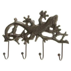 Wandhaken Salamander Eidechse Dekohaken Garderobenhaken Haken Garten braun Tiere - Bild 1 von 2