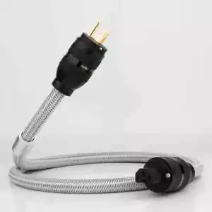 HiFi OFC Pure Copper Power Cable Silver Extension IEC US EU AU Mains Supply Wire - Picture 1 of 9