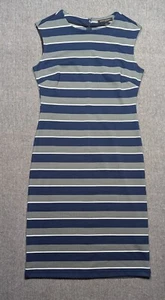 Banana Republic Womens Sleeveless Blue Gray Long Striped Dress Size 2 - Picture 1 of 7