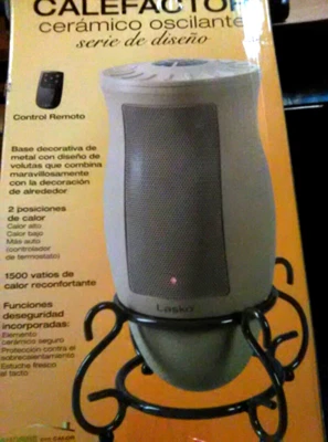 Lasko Designer Series Calentador de Espacio Cerámico Oscilación, Control Remoto, Temporizador Incorporado Foto 1 de 4