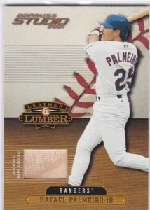 2001 Studio Leather and Lumber #LL38 Rafael Palmeiro Bat Card - Picture 1 of 2