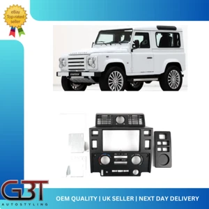 LAND ROVER DEFENDER 2007-2016 STEREO DOUBLE DIN FASCIA MOUNTING KIT MATTE BLACK - Picture 1 of 15
