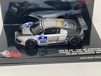 Voiture Minichamps Audi R8 LMS 1/43 #100 24 Heures ADAC Nurburgring 2009 JP24 - Photo 1/4
