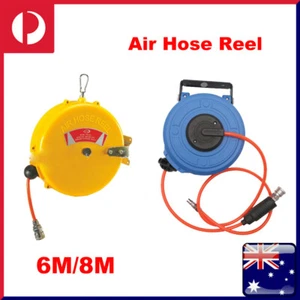 6M/8M Mini Air Hose Reel Auto Retractable Rewind Compressor Wall Mountable Hose - Picture 1 of 13
