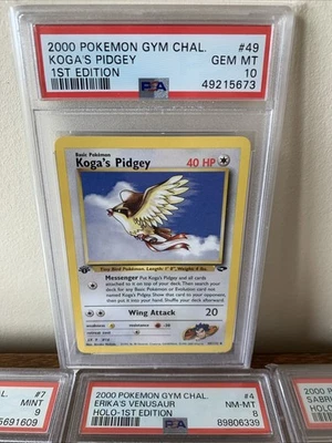 2000 POKEMON GYM CHALLENGE 1ST EDITION 49/132 KOGA'S PIDGEY PSA 10 *LOW POP - Image 1 of 2