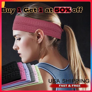 STIRNBAND dünn Stretch Sport Yoga Fitness Haarband Halstuch Schweißband Damen Herren - Bild 1 von 13