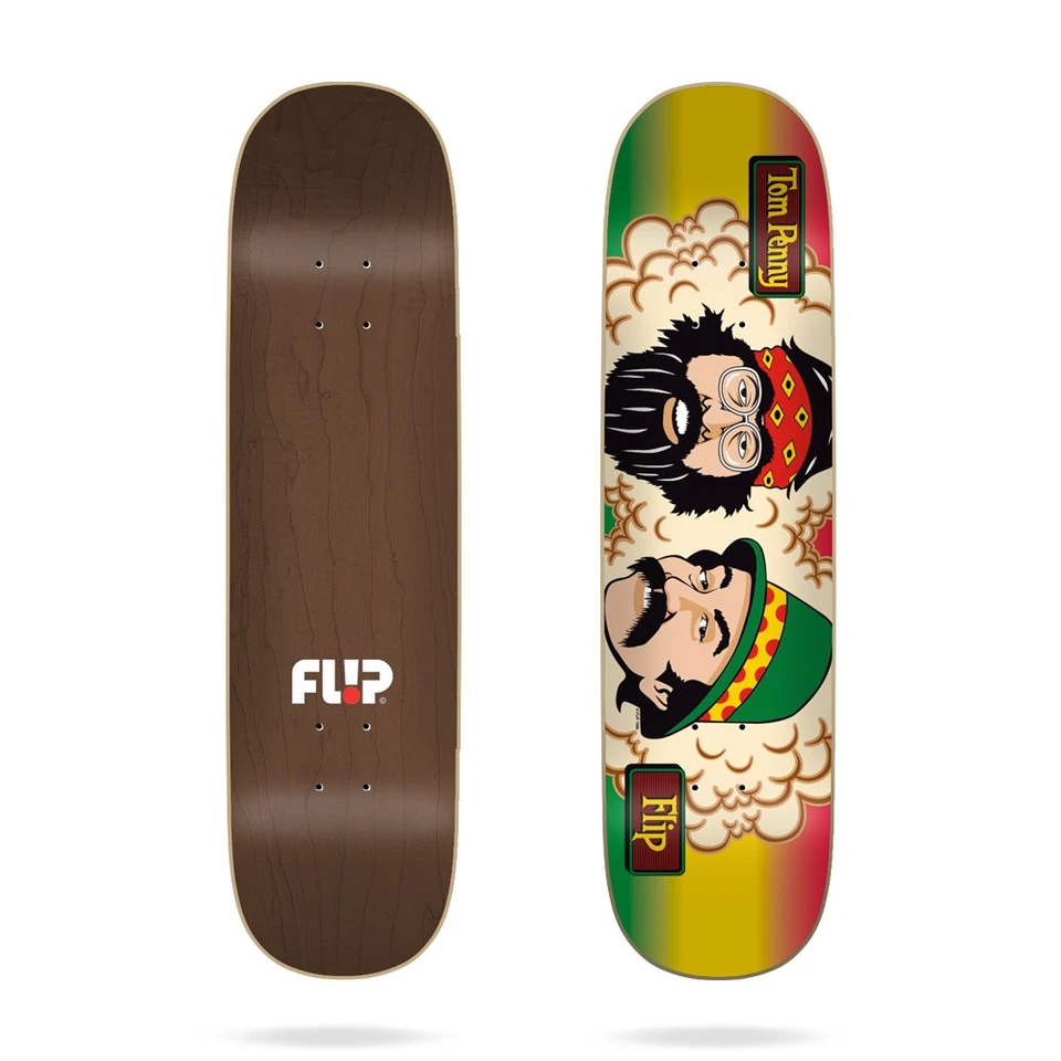 Flip Tom Penny Cheech And Chong Friends Rasta Stripe 8.125 Skateboard Deck - Image 1 of 1