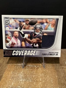 Derek Stingley Jr 2025 Panini Donruss Elite Coverage Jersey Patch #d /799 Texans - Picture 1 of 3