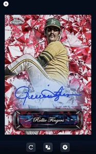 ROLLIE FINGERS 5c LEGENDARY RED SIG SAPPHIRE SELECTIONS 24 S3-TOPPS BUNT DIGITAL - Picture 1 of 1