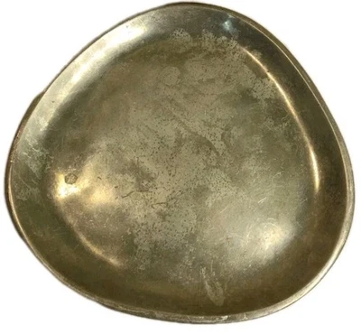 Placa Triangular Moderna Aleación Nambe 525 9.75" Hecha en EE. UU. MCM Decoración Foto 1 de 4