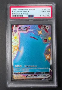 2021 POKEMON SWORD & SHIELD SHINING FATES #SV119 FULL ART / DITTO VMAX PSA 10 - Bild 1 von 2