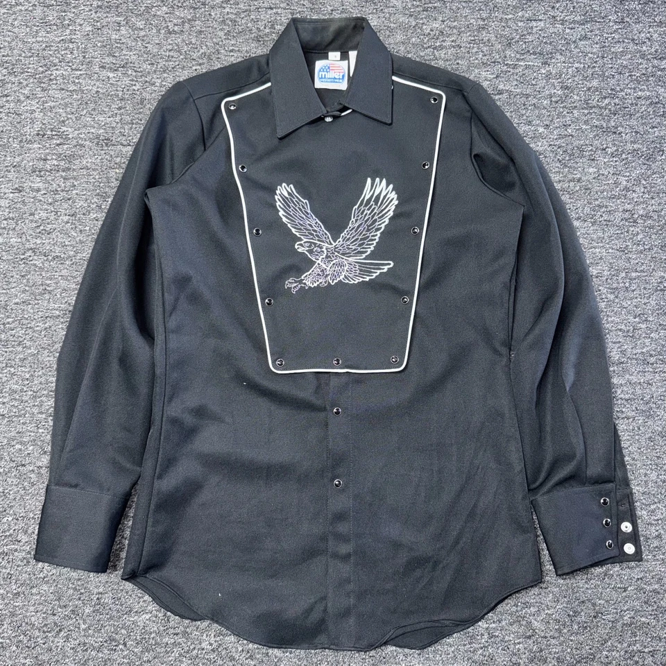 Miller Western Wear Bid Pearl Snap Button Shirt Mens - Size S Black - Image 1 of 4