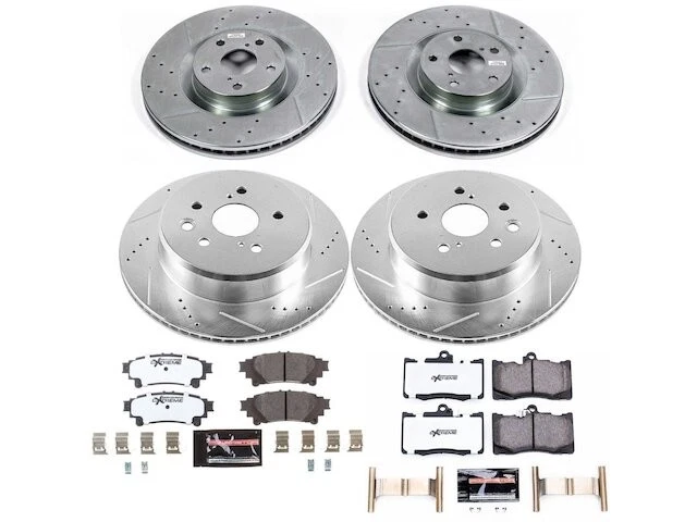 前后制动垫和转子套件适用于 2016 - 2017 雷克萨斯 GS200t 底座 ND223ND — 第 1/1 张图片