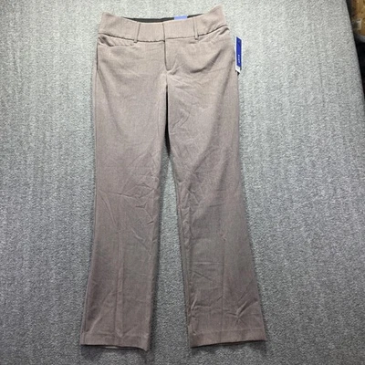 APT.9 Dress Pants Womens 10 Heather Brown Magic Waist Tummy Control Straight Leg - Image 1 of 4