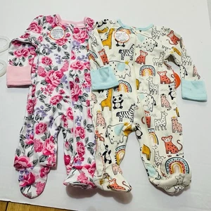 Set traversina bambina 0 3 mesi con cerniere animali e abiti floreali - Foto 1 di 7