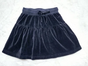 Vintage Lullah Bette Velvet Black Skirt Girls Size 8 Elastic Band Quality - Picture 1 of 10