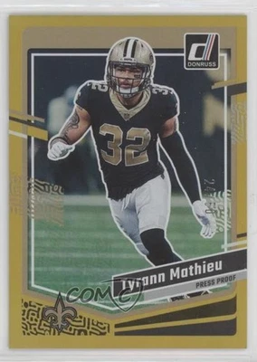 2023 Panini Donruss пресс доказательство золото /50 Tyrann Mathieu #218 - Изображение 1 из 2