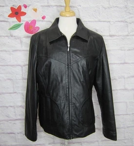 Chaqueta de Moto Wilsons Leather Máxima Negra Cuero Genuino Cremallera Ajustada, Para Mujer’s XL - Imagen 1 de 9