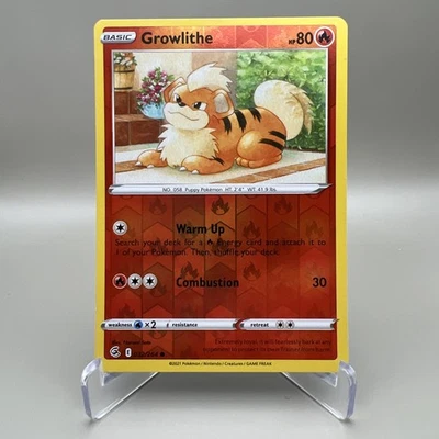 Growlithe #032/264 Reverse Holo Common - Fusion Strike 2021 SWSH08: Pokemon TCG - Image 1 of 2