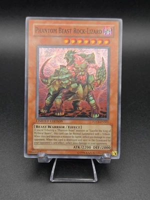 Phantom Beast Rock-Lizard FOTB-ENSE1 YuGiOh Force of the Breaker 2007 Super Rare - Image 1 of 2