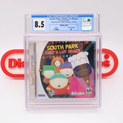 Sega Dreamcast SOUTH PARK: CHEF'S LUV LOVE SHACK - CGC GRADED 8.5 A+ NEW Sealed! - Image 1 of 4